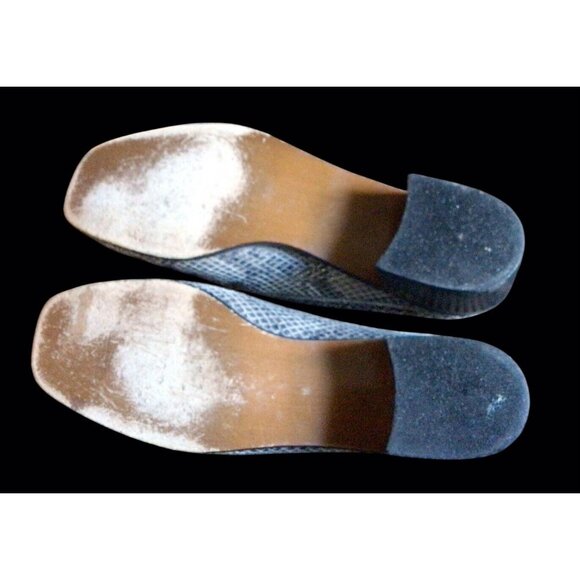 Stuart Weitzman Womens 6.5 AA  Shoes Alligator Slide Slip On Mule Heel Old Money - Picture 8 of 9